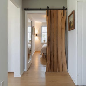Cloison intérieure rustique faite main pour porte de grange coulissante à bords dynamiques pour placard de chambre à coucher et décoration de maison de ferme moderne