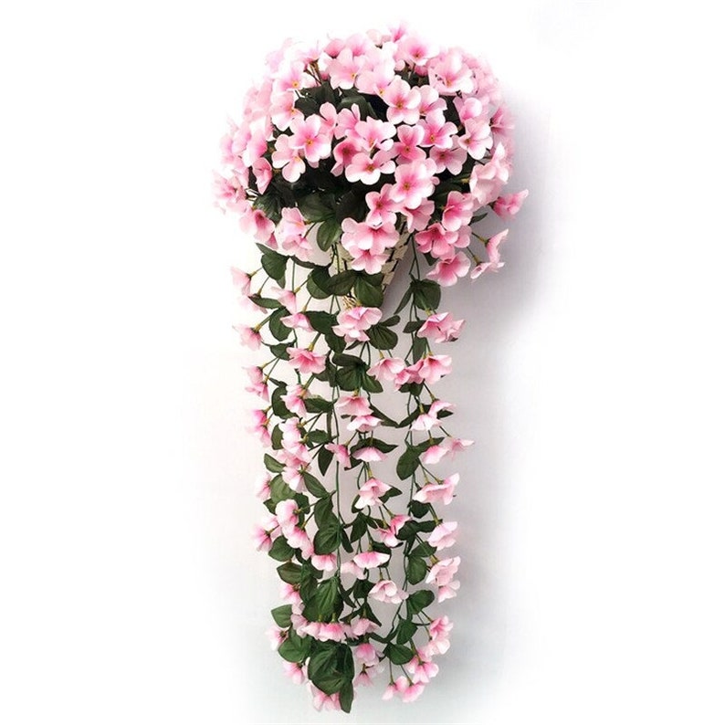 Artificial garland for Decoration Violet Garland Hanging rose Vine Flowers Garland Flowers for Wedding vine garland Party Home Decoration image 3