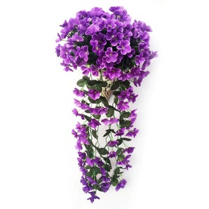 Artificial garland for Decoration Violet Garland Hanging rose Vine Flowers Garland Flowers for Wedding vine garland Party Home Decoration image 8