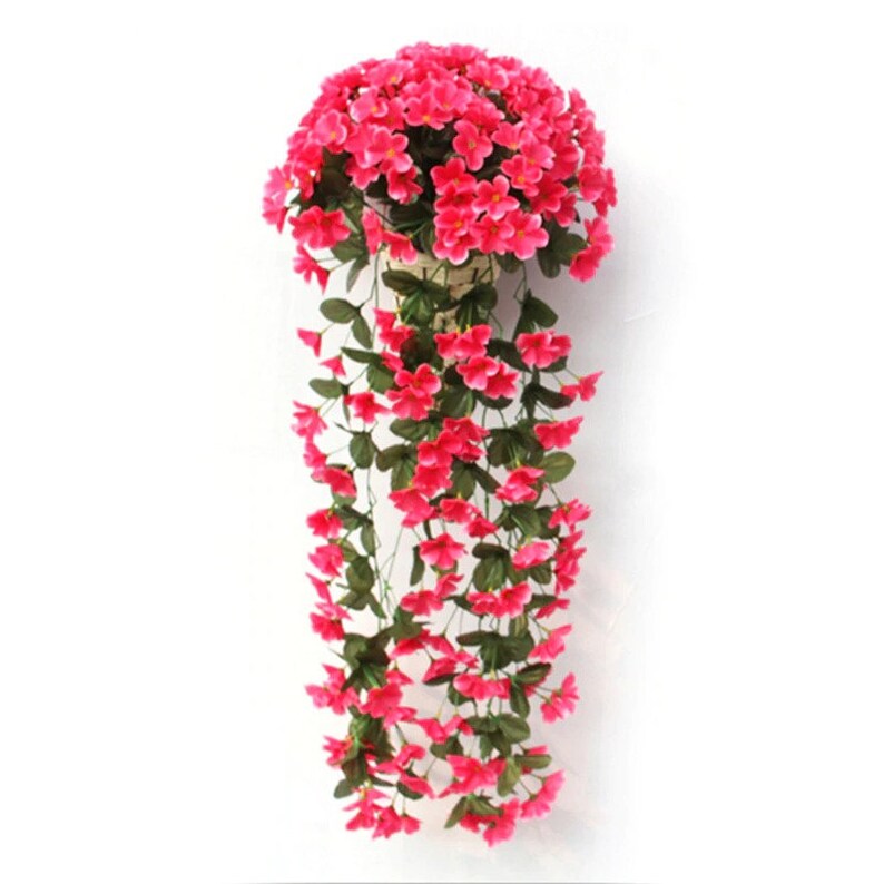 Guirlande artificielle pour la décoration Guirlande violette suspendue rose vigne fleurs guirlande fleurs pour mariage vigne guirlande fête décoration de la maison image 9