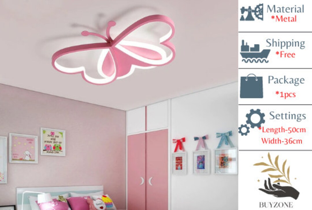 Nordic Childrens' Room Decorations Ceiling Bedroom LED Light Cartoon
