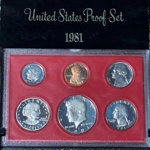 Amerikaanse proefmuntenset 1981 – Susan B. Anthony Dollar, originele muntverpakking