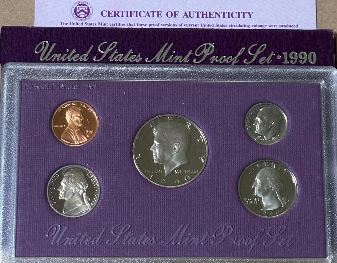 1990 United States Proof Coin Set – San Francisco Mint, Original ...