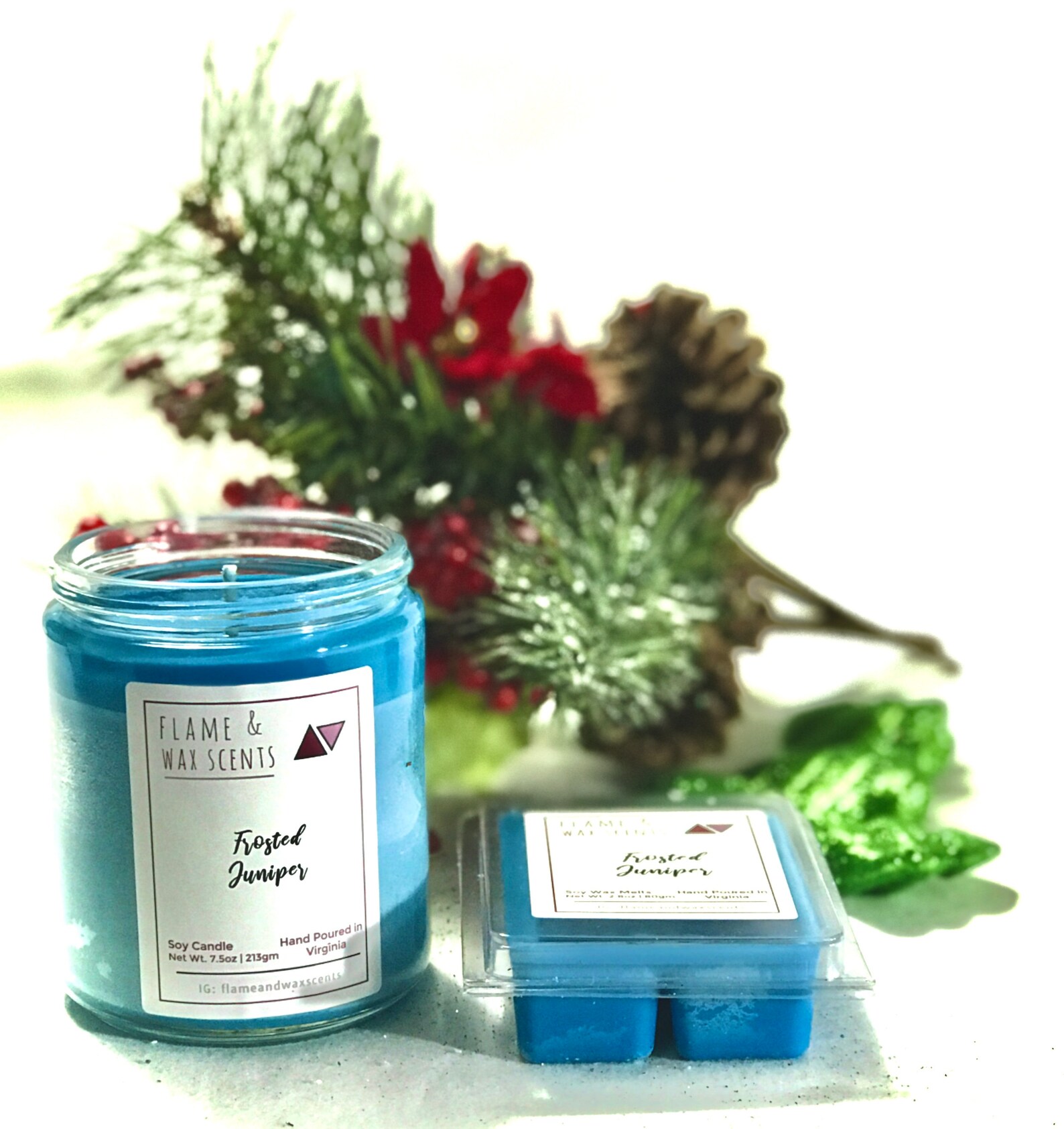 FROSTED JUNIPER Scented Candles Handpoured CandlesDecorative Etsy
