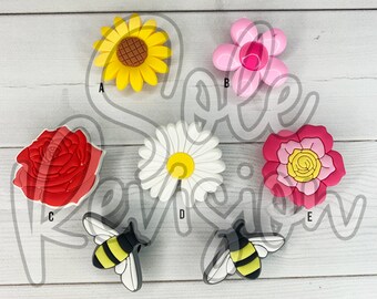 croc charms sunflower