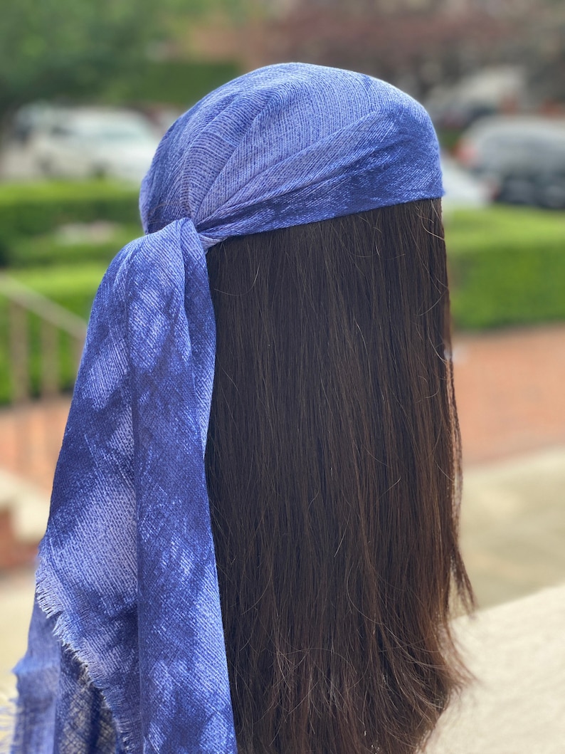 Cotton Head Scarf Womens Hair Covering Thin Summer Tye Dye | Etsy