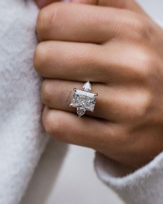 10x8 cheap radiant moissanite