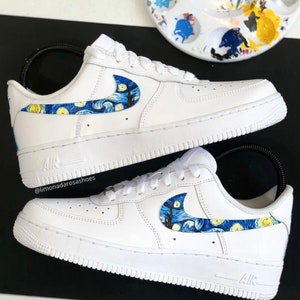 The Starry Night Custom Original Nike AF1. Handpainted Shoes