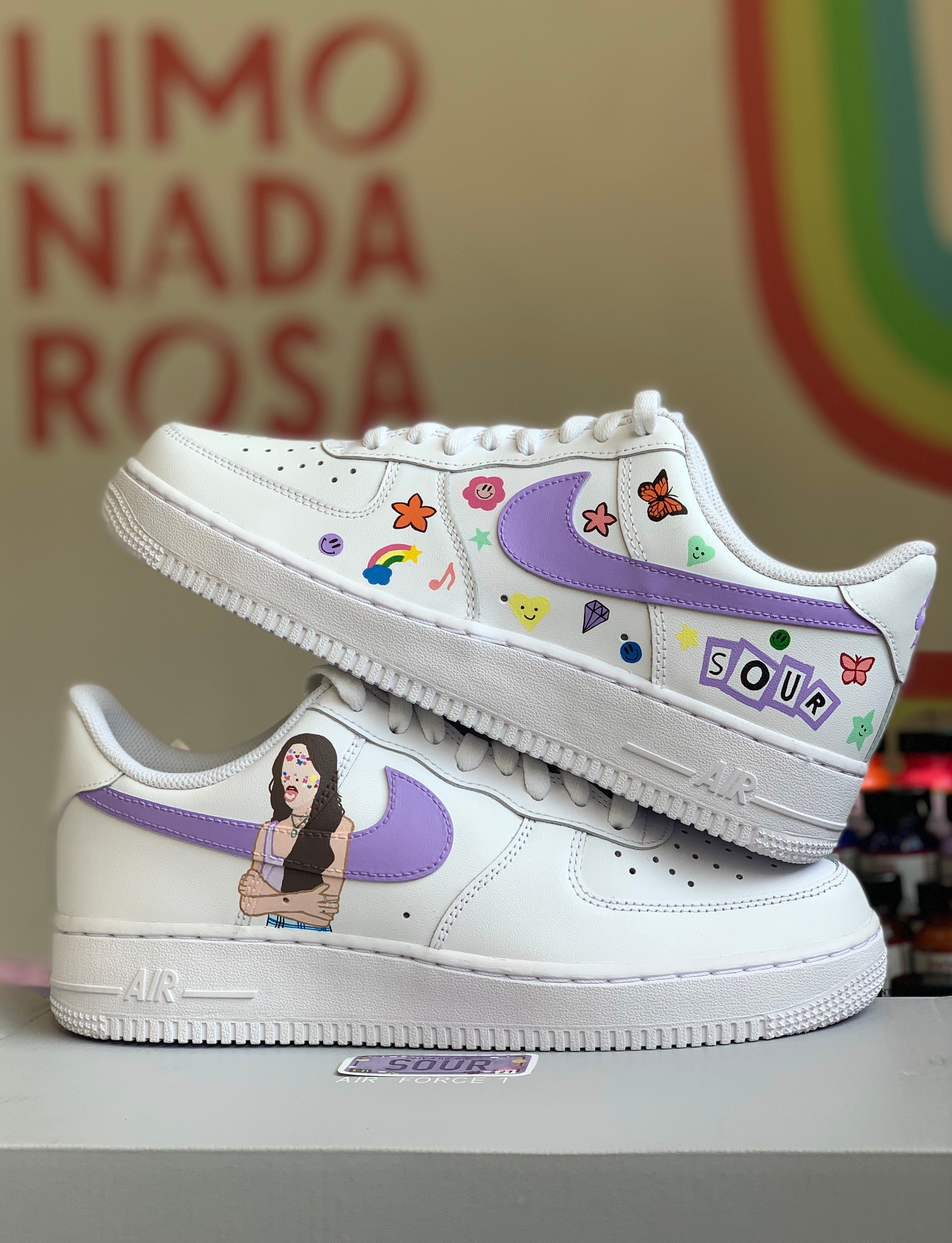 Olivia Rodrigo Sour Custom Original Nike AF1. VERSIÓN 1 | Etsy México
