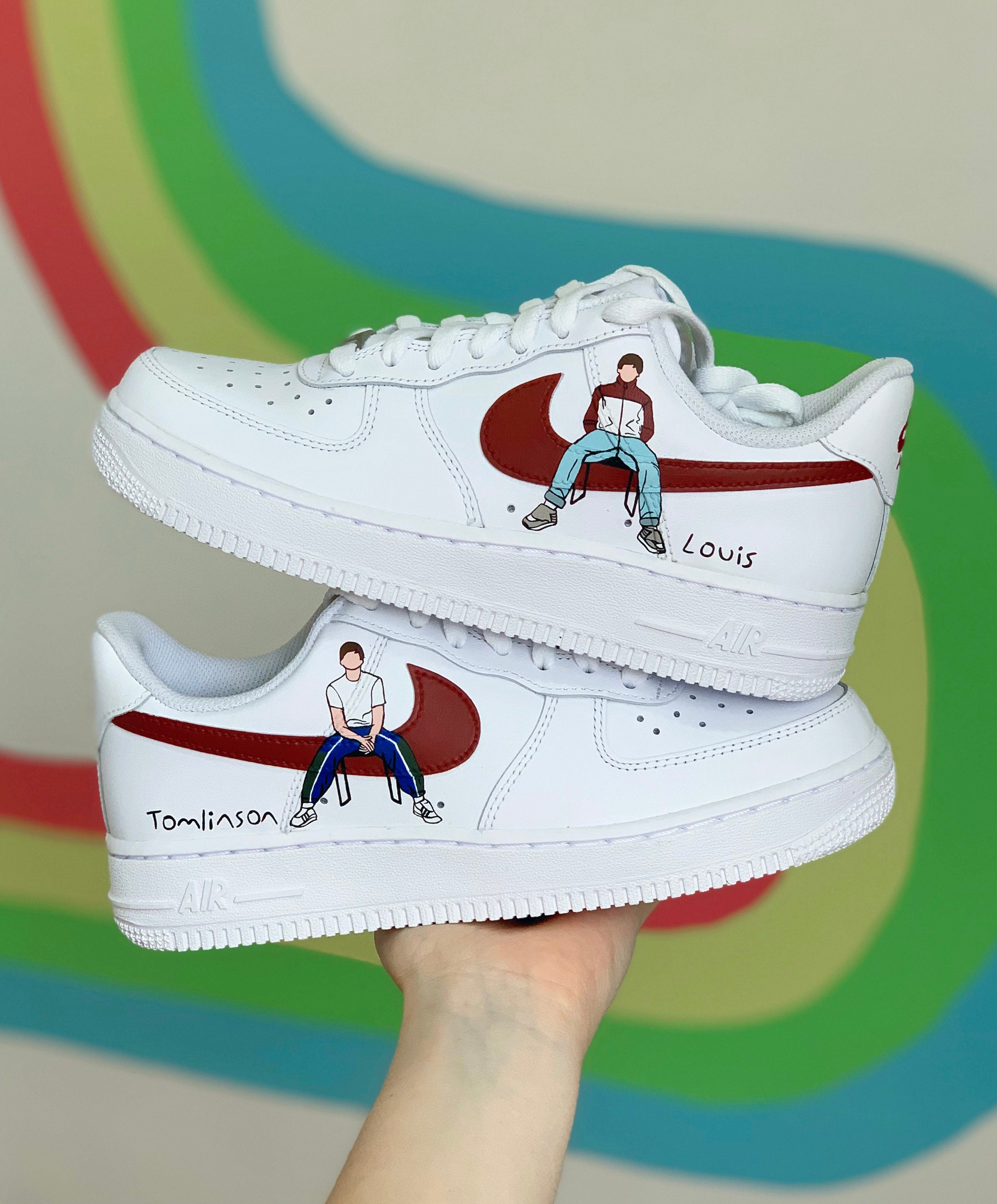 Louis Tomlinson Walls Custom Original Nike AF1. Handpainted 