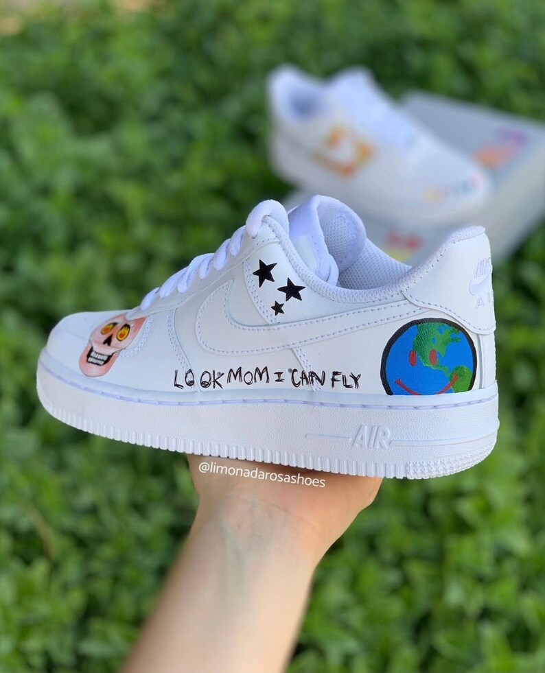 Astroworld Custom Original Nike AF1. Zapatos pintados a Astroworld Custom Original Nike AF1. Zapatos pintados a