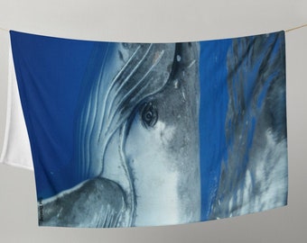 Humpback Whale Throw Blanket, Whale Blanket, Humpback Whale Cozy Blanket Throw