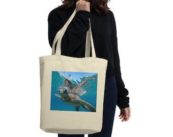 Hawaiian Sea Turtle Eco Tote Bag