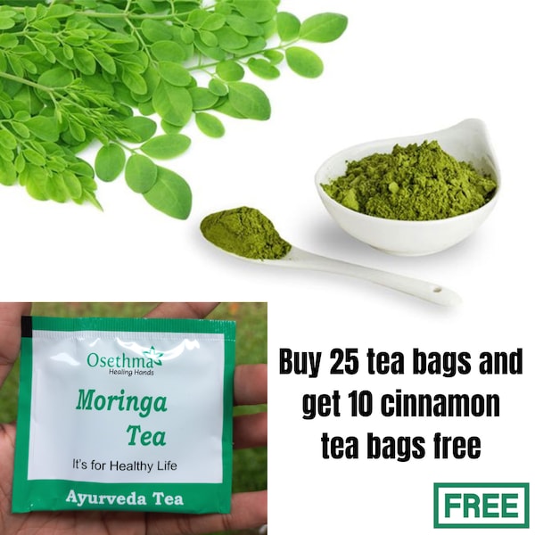 100% Pure Organic Moringa Herbal Tea Bags | Ayurvedic Tea | Premium Quality Tea Bags
