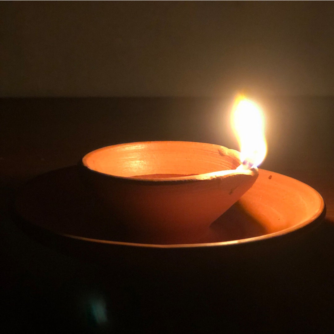 Handmade Clay Oil Lamps Bed Room & Living Room Decors Free Wicks Free