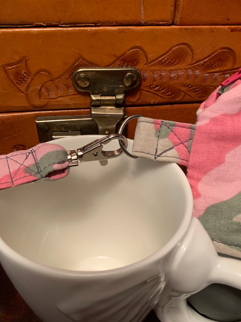 Pink Camo Wristlet Clutch ~ Gray Camouflage Wallet Wrist Strap ~ Hand Held Purse Handbag ~ Smartphone Travel Pouch