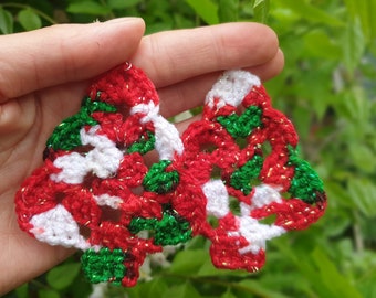 Boucles d’oreilles en crochet d’arbre festif