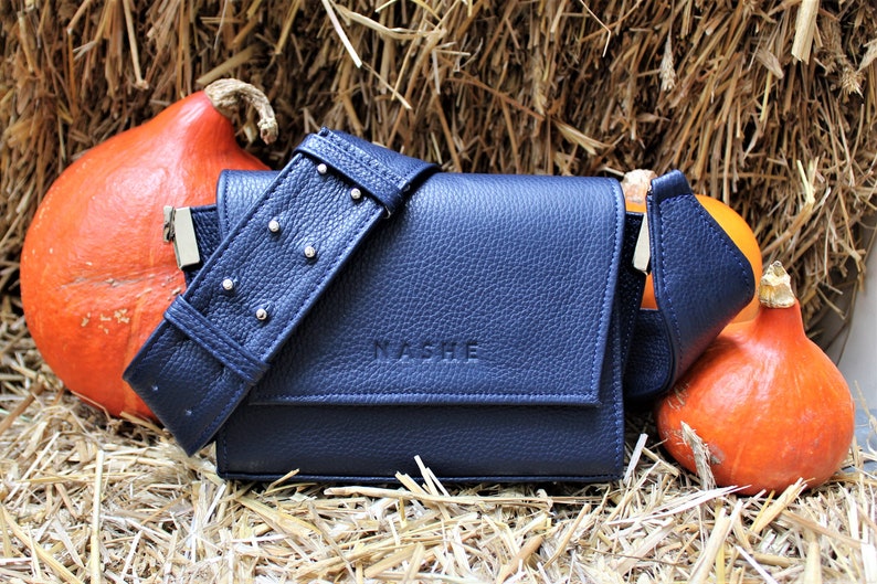 Cross Body Bags for Women Cross Body Bag Blue Leather Bag Etsy