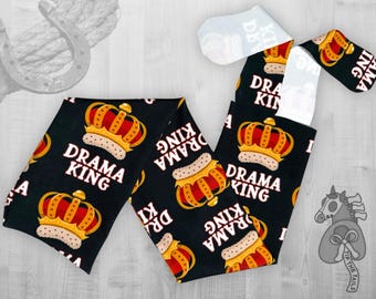 Drama King Equine Tail Bag, Dramatic Gelding Horse Gift for Equestrian, Crown Horse Tailbag for Stallion, Funny Drama Equine Mane & Tail Bag