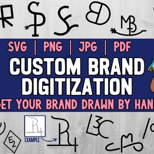 Digitalize Custom Cattle Brand SVG Digital Download, Digital Hand-Drawn Equine & Cattle Brand Download for Personal Use, Made to Order