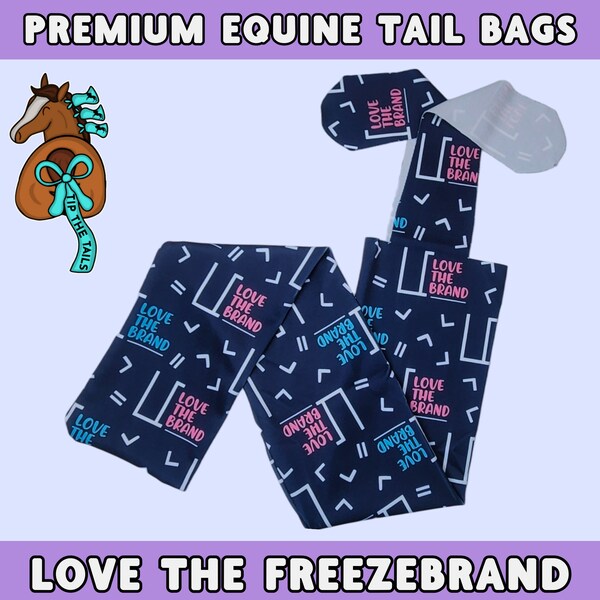 Love The Brand BLM Mustang Freezebrand Equine Tail Bag, Freezemark Tail Bag for Mustang Equestrian Gifts, Freeze Brand Mustang Horse Gear