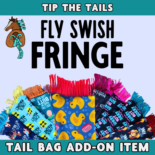 Add-On Fly Swish Fringe For Equine Tail Bag, Fringey Horse Tailbag for Equine Tail Protection, Fly Swat Fringe for Horse Tail Fly Protection