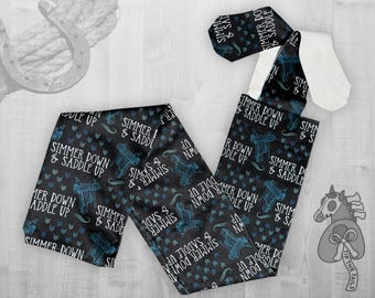 Western Simmer Down & Saddle Up Equine Tail Bag, Horse Tailbags for Equestrian Gifts, Western Saddle Horse Tail Bag for Western Riding