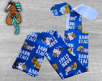 Cat Barn Staff Equine Tail Bag, Cat Themed Horse Tailbag for Equine Tail Protection, Tail Bags for Horses and Ponies, Equine Mane Bags