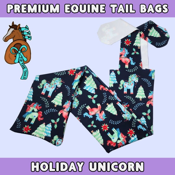 Christmas Unicorn Holiday Equine Tail Bag