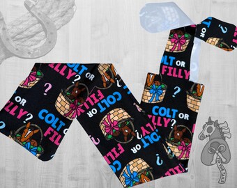Colt or Filly? Equine Equine Tail Bag, Gender Reveal Horse Tailbag for Equine Tail Protection, Equestrian Gift for Mare and Foal, Mane Bags
