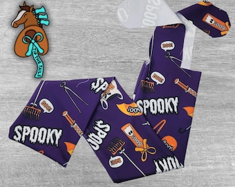NEW Spooky Halloween Equine Tail Bag, Spooky Horse Funny Equestrian Gifts, Scary Horse Halloween Tailbag for Horses, Equine Tail Protection