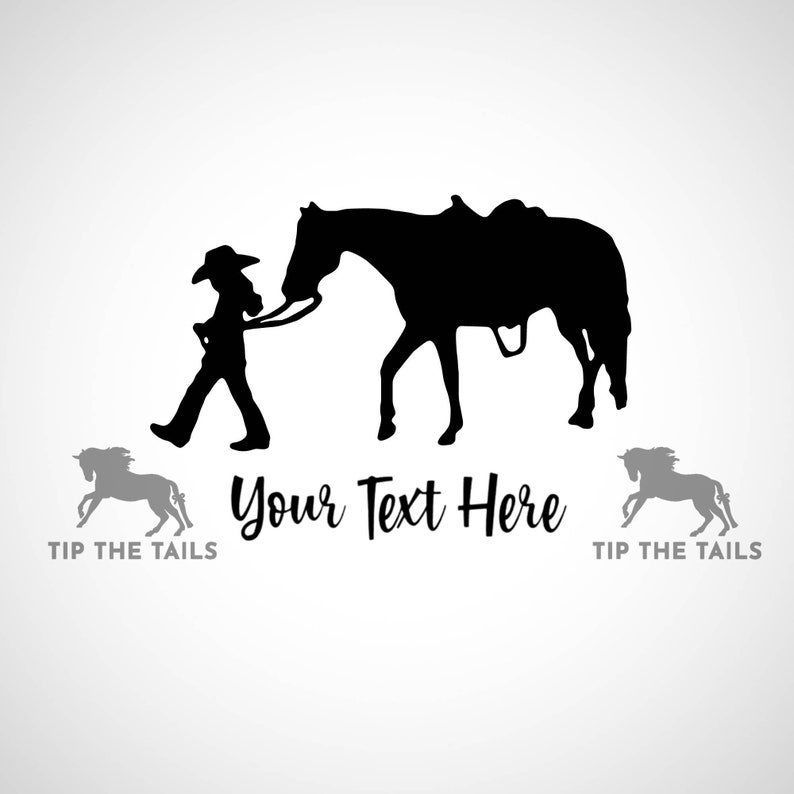 Custom Girl and Horse Decal  Lesson Horse Decal for image 1