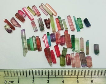 500 Carat Natural Beautifull Bi Color Tourmaline Crystals Lot From Afghanistan