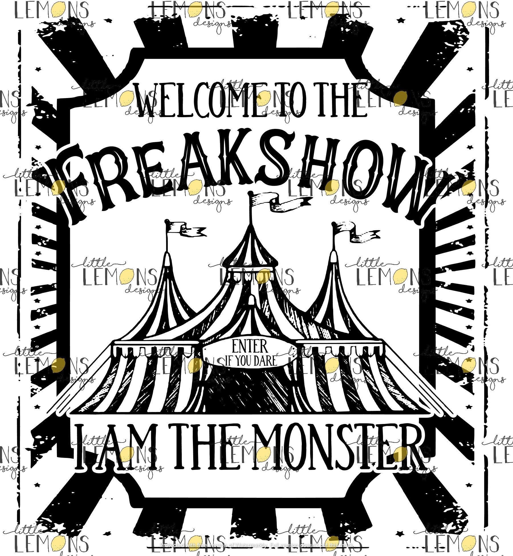 Welcome to the Freak Show I Am the Monster Png - Etsy