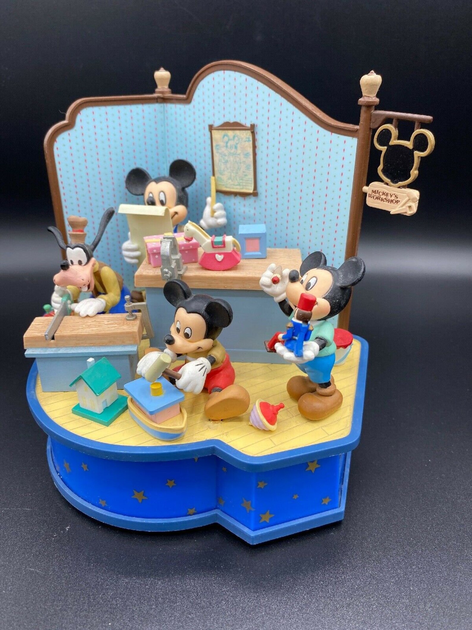 Disney Schmid Mickey Mouse Music Box whistle While You Etsy UK