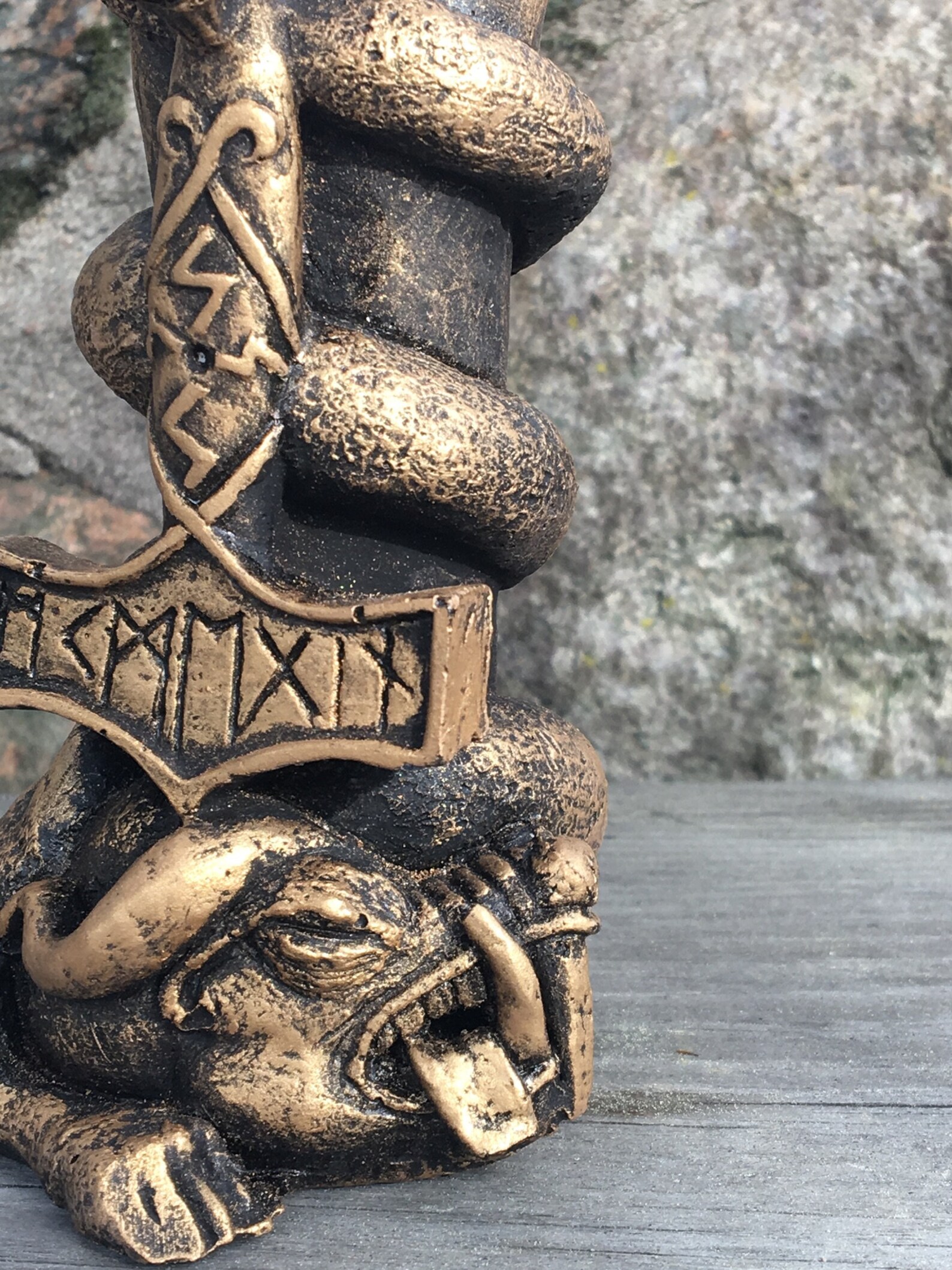 Thor statue for rituals depicting Thor and his hammer Mjolnir Etsy