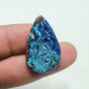 Natural Azurite Gemstone Azurite Crystal Cabochon Gemstone  Unique And Rare AAA+ Azurite Loose Gemstone  For Making Jewelry- Size-32X20X4 MM
