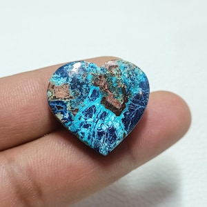 Natural Azurite Gemstone Azurite Crystal Cabochon Gemstone  Unique And Rare AAA+ Azurite Loose Gemstone  For Making Jewelry-Size-25X27X6 MM
