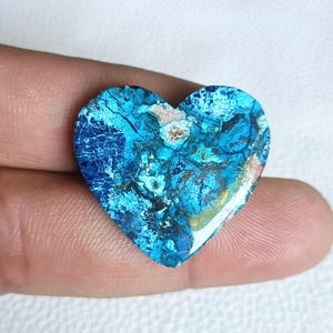 Natural Azurite Gemstone Azurite Crystal Cabochon Gemstone  Unique And Rare AAA+ Azurite Loose Gemstone  For Making Jewelry- Size-27X29X4 MM