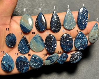 Blau Leland Edelstein Erstklassige Qualität Blau Leland Cabochon Loser Edelstein für die Herstellung von Schmuck Code-MM-685
