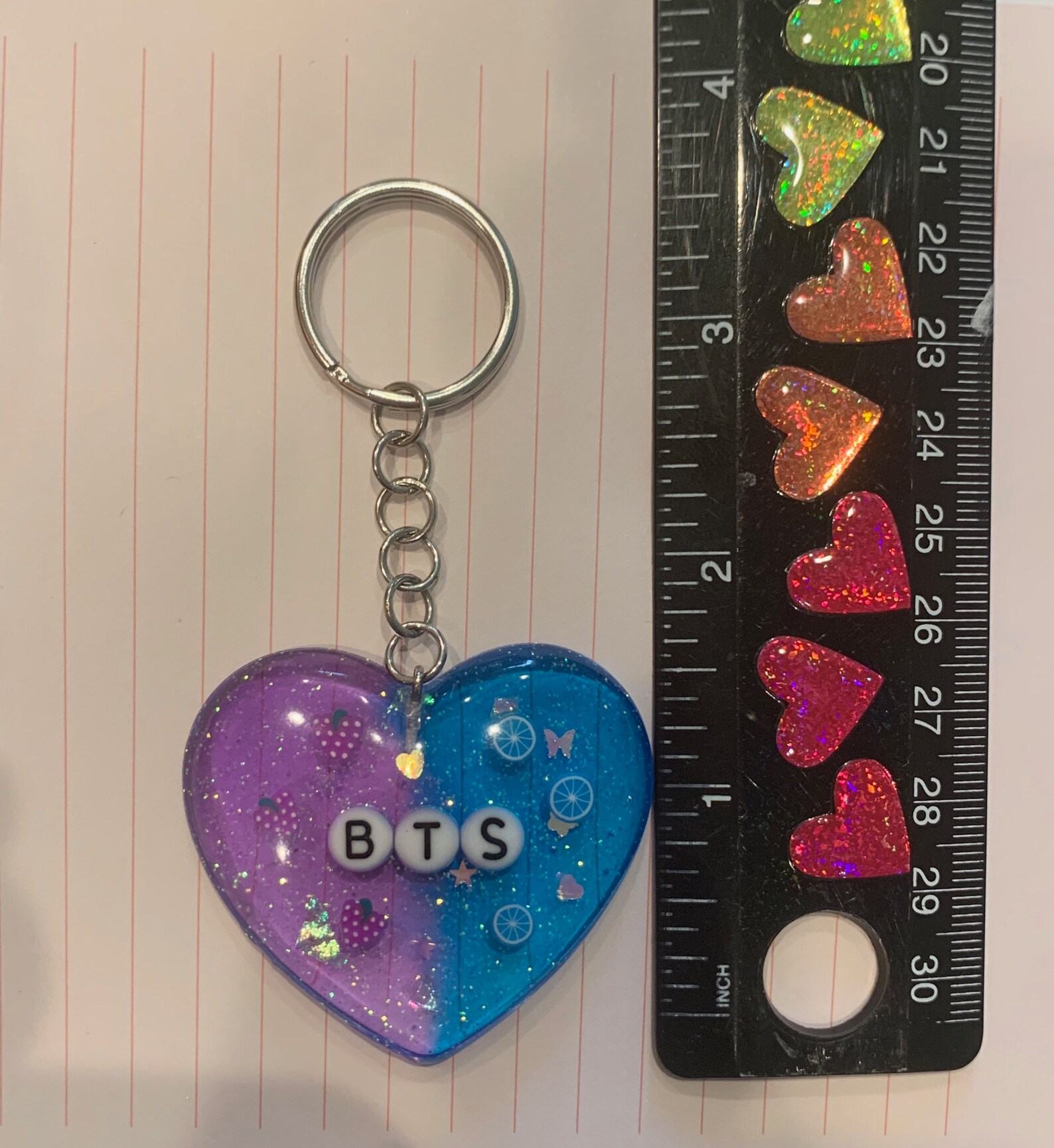 BTS Handmade Resin Keychain Etsy