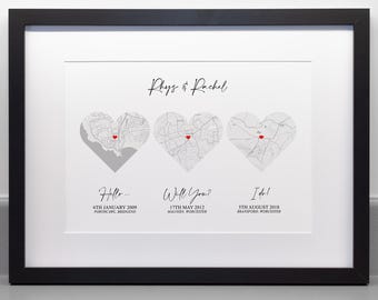 Lámina personalizada "Hola, ¿quieres?", regalo de aniversario de boda