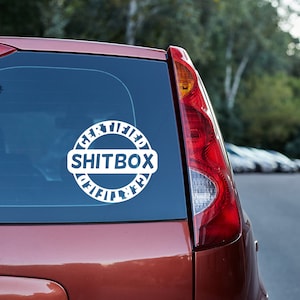 Certified Shitbox Vinyl, 24 Vinyl Colours, Car Sticker Decal Vinyl