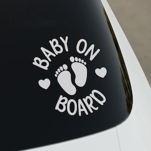 Baby on Board Vinyl, Baby Car Sticker, 30 Colours, Car Sticker Decal Vinyl