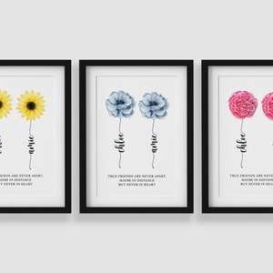 Personalised Best Friend Print, True Friend Gift, Gift for Her, Gift for Them