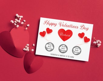 Personalized Naughty Scratch Card, Valentines, Anniversary Gift