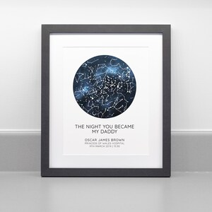 Personalised Star Map Print, The Night You Became My Dad / Mum image 6