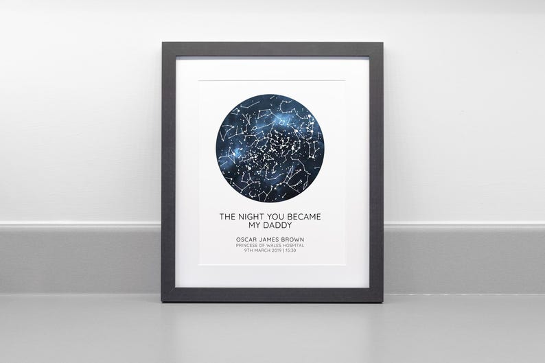 Personalised Star Map Print, The Night You Became My Dad / Mum image 6