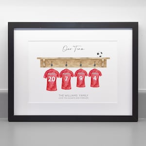 Daddy's Dream Team, Football Family Print, Our Team Print, Fathers Day Gift
