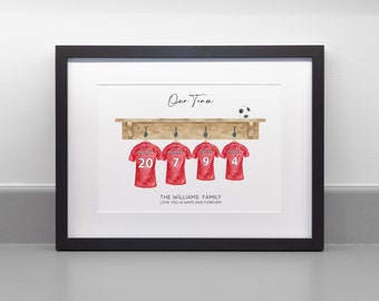 Daddy's Dream Team, Football Family Print, Our Team Print, Fathers Day Gift